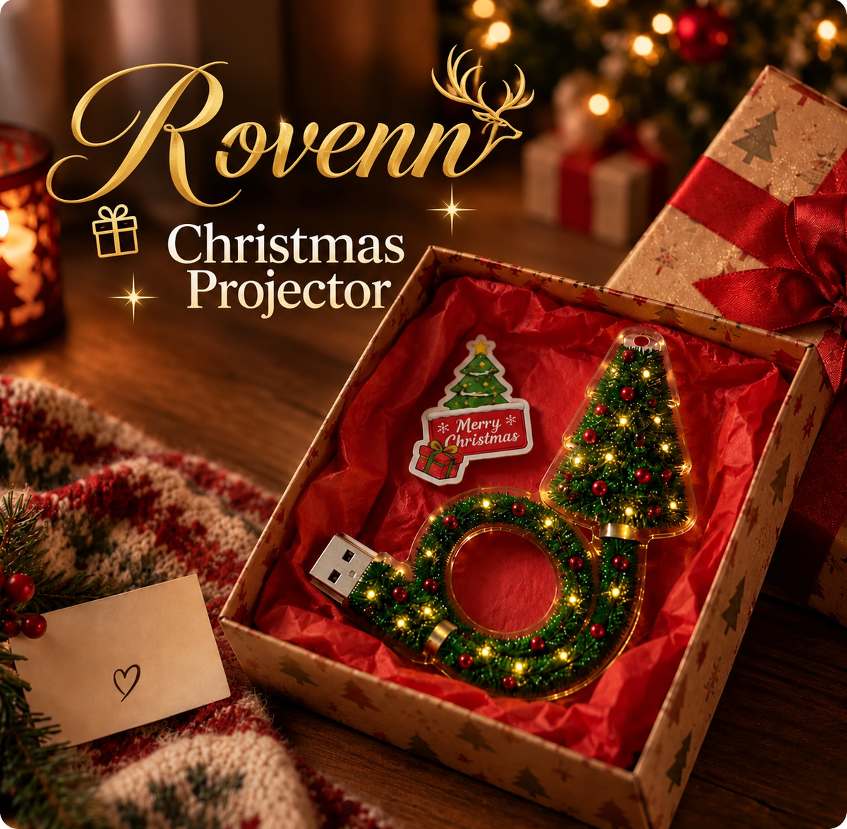Rovenn™ Magical Rotating Christmas Tree Projection Lamp